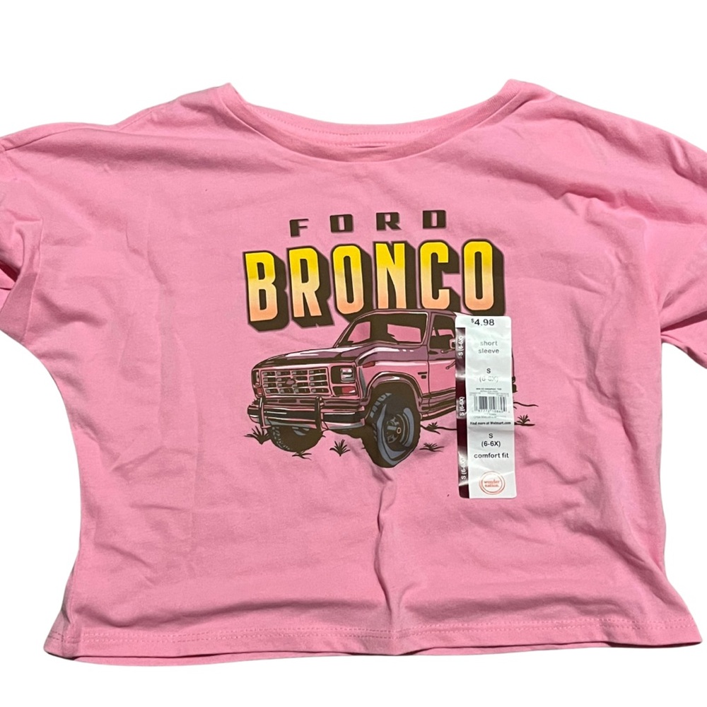 Pink bronco shirt